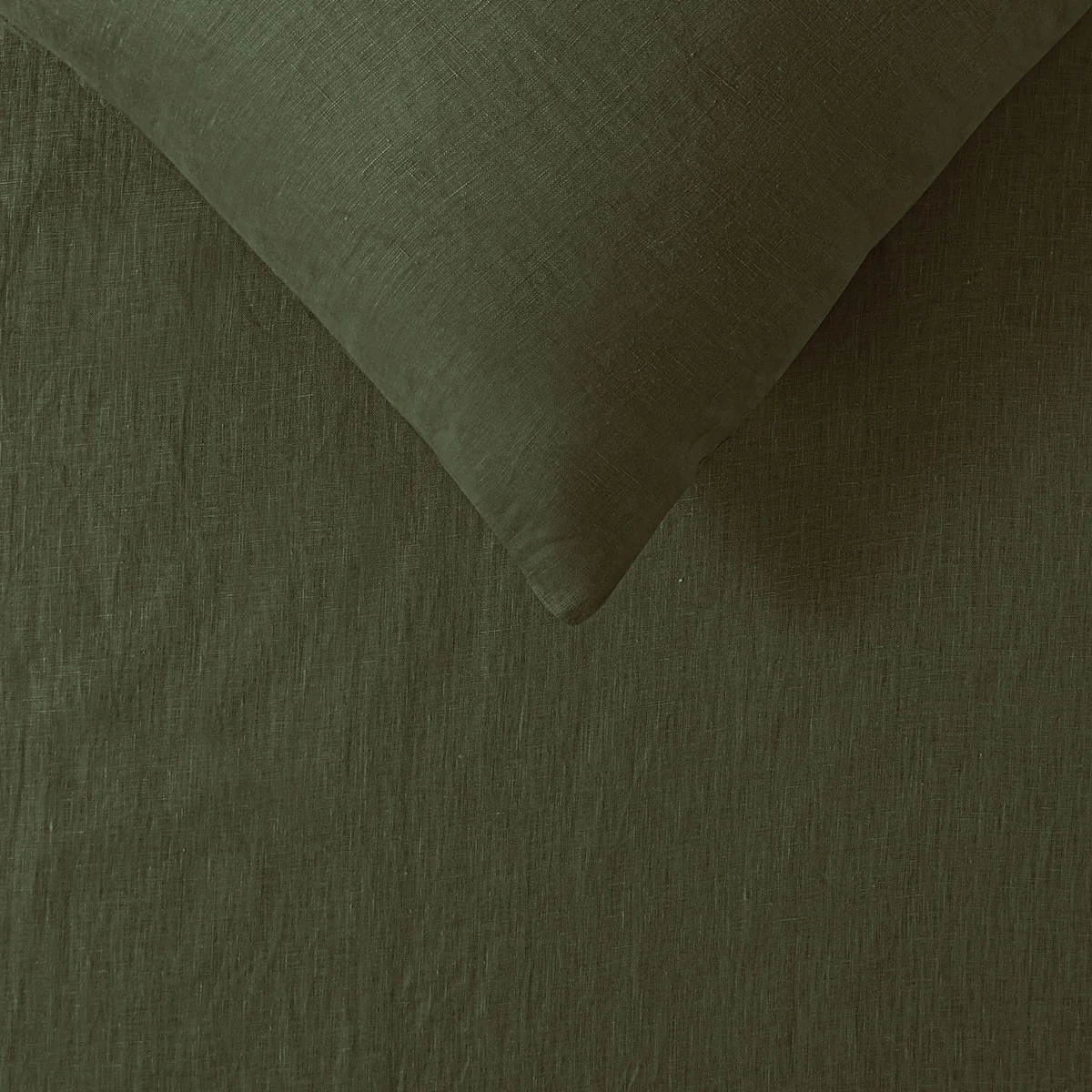 Vintage Design Homewares | Linen Quilt Cover Set | Single | Olive - Image 3