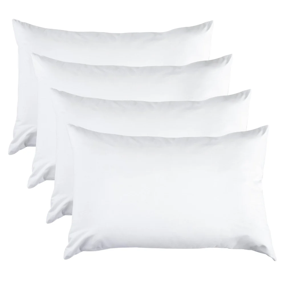 100% Cotton Pillow with 800g Microfibre Fill | 4 Pack