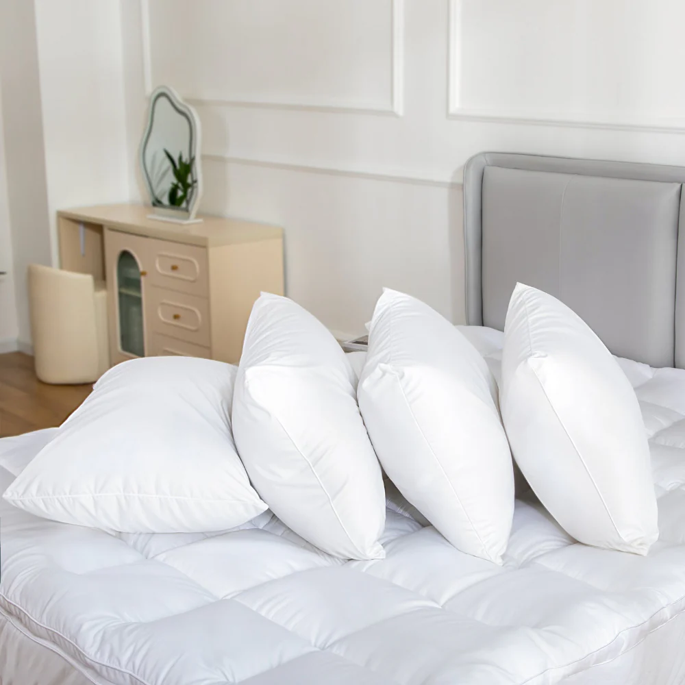 100% Cotton Pillow with 800g Microfibre Fill | 4 Pack - Image 2