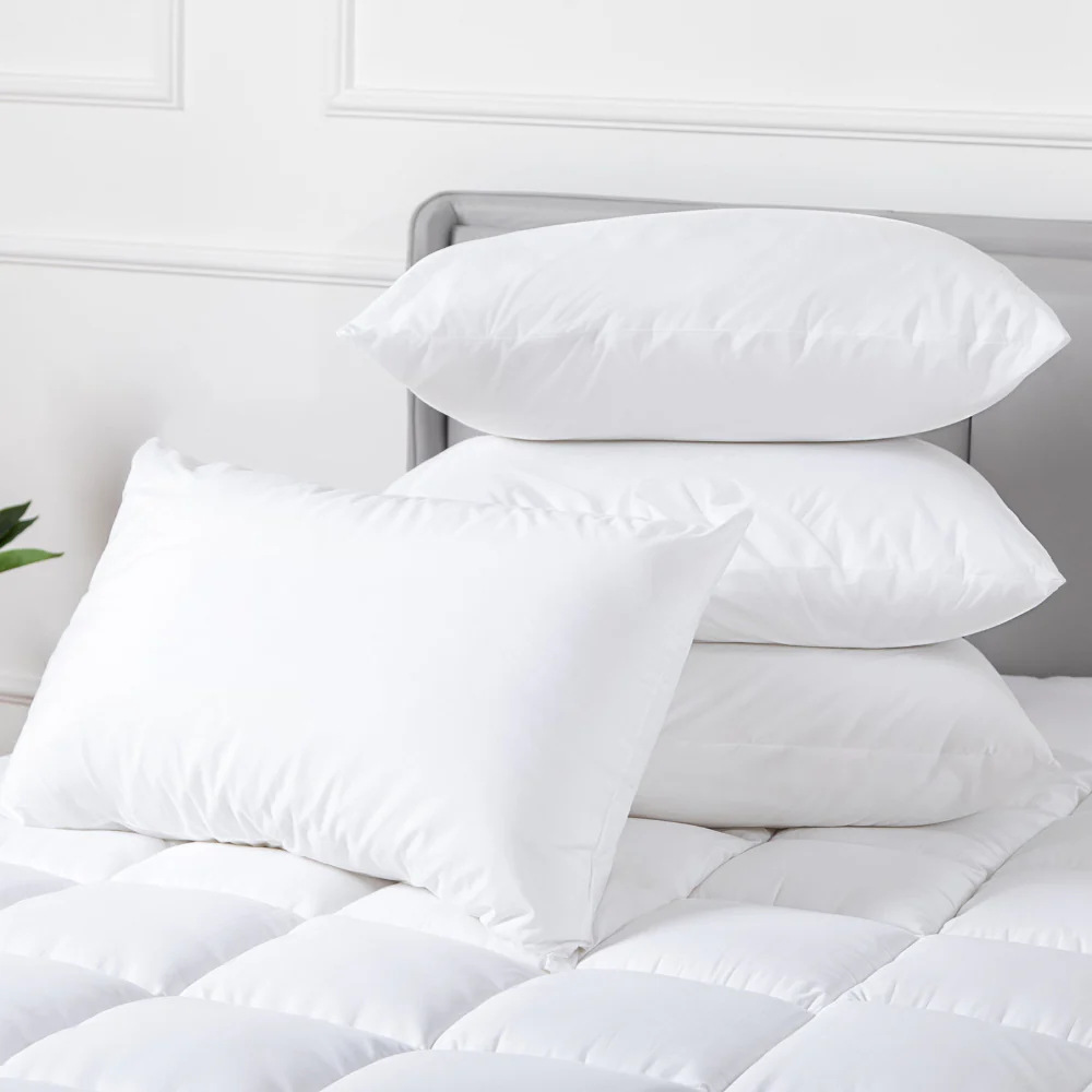 100% Cotton Pillow with 800g Microfibre Fill | 4 Pack - Image 4