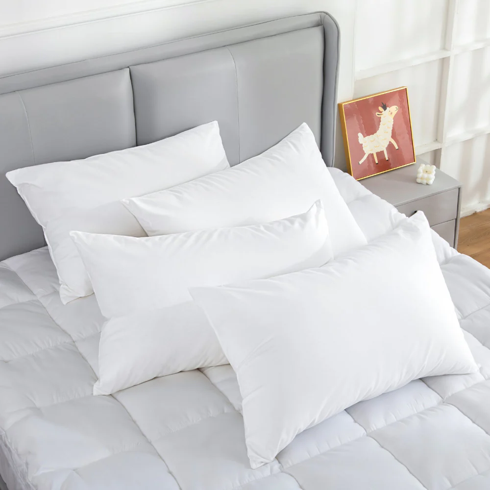 100% Cotton Pillow with 800g Microfibre Fill | 4 Pack - Image 6