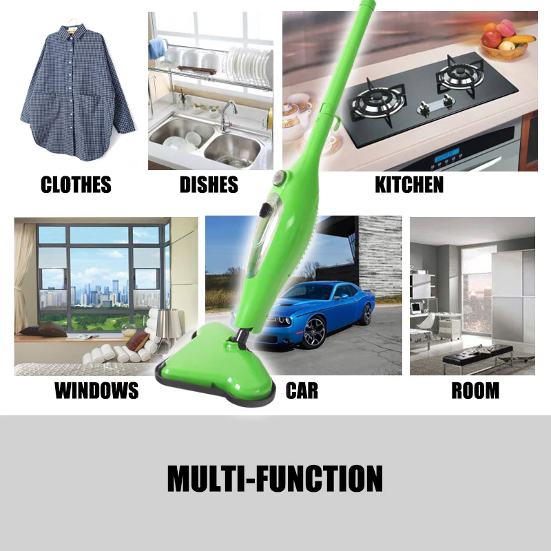12-in-1 Foldable Handheld Steam Mop & Carpet Cleaner - Image 12