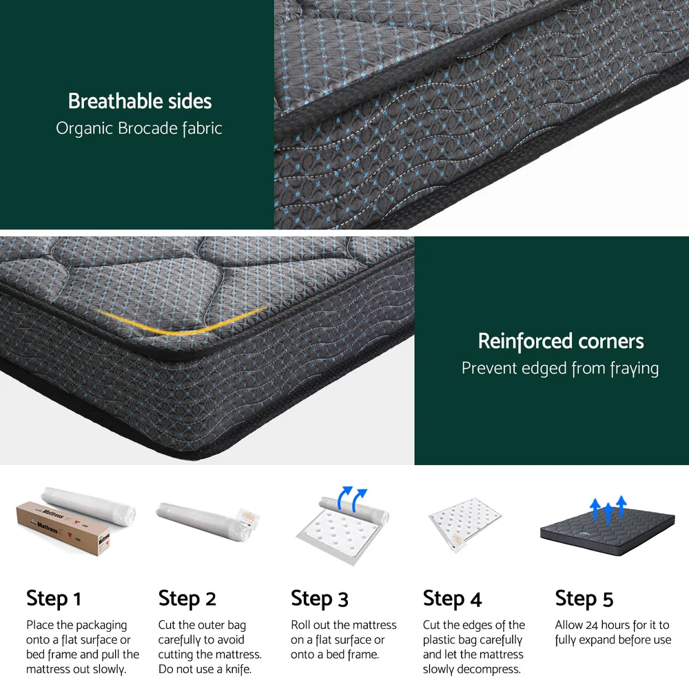 Giselle Bedding | Bonnell Spring Mattress | 16cm | King - Image 6
