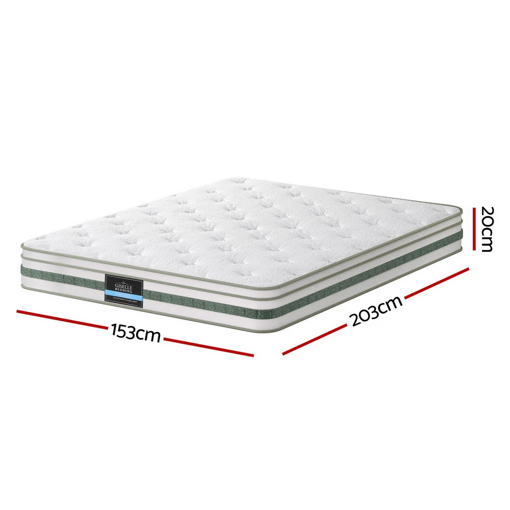 20cm Giselle Mattress Green Tea Mattresses Queen - Image 3