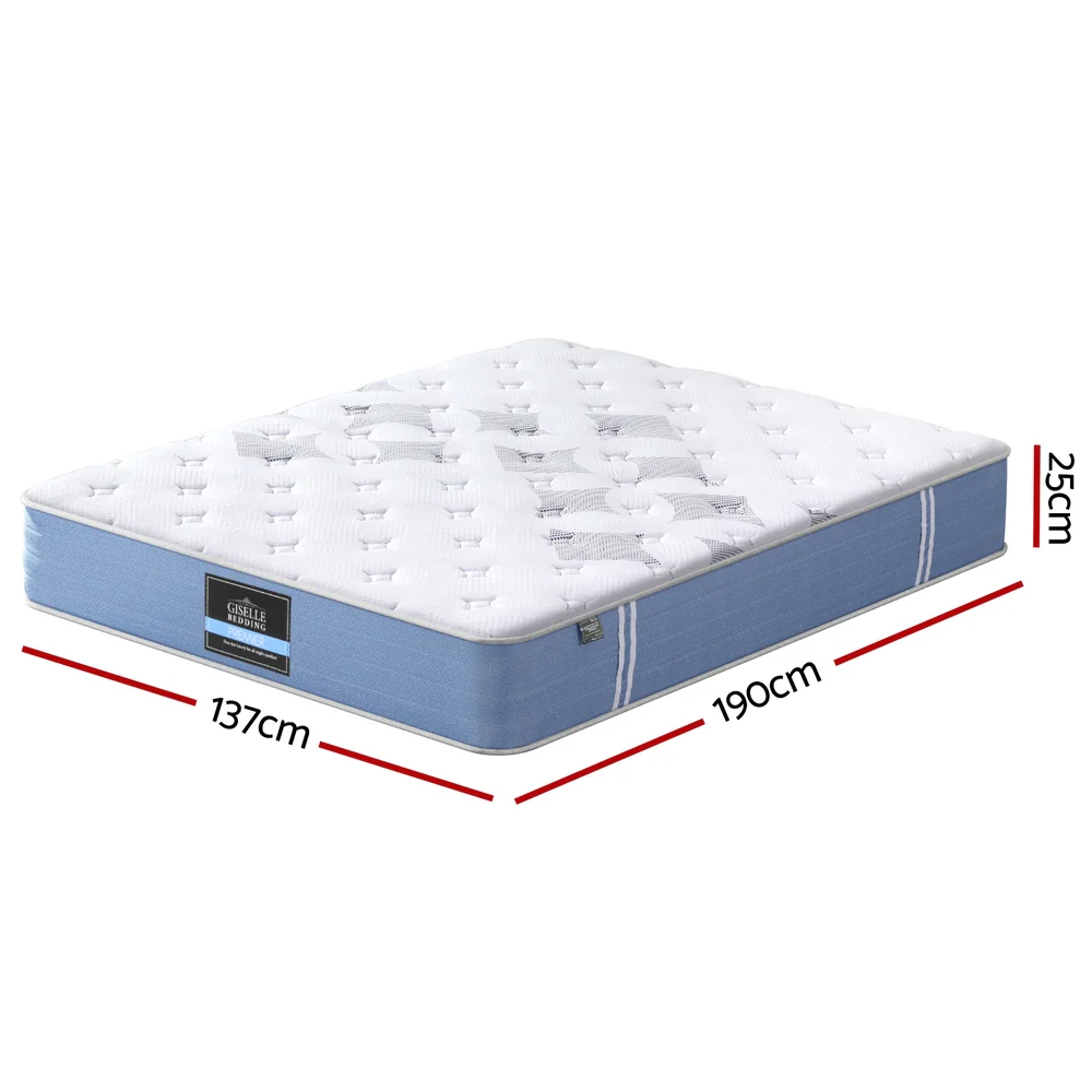 25cm Giselle Mattress Pocket Spring Mattresses Double - Image 3