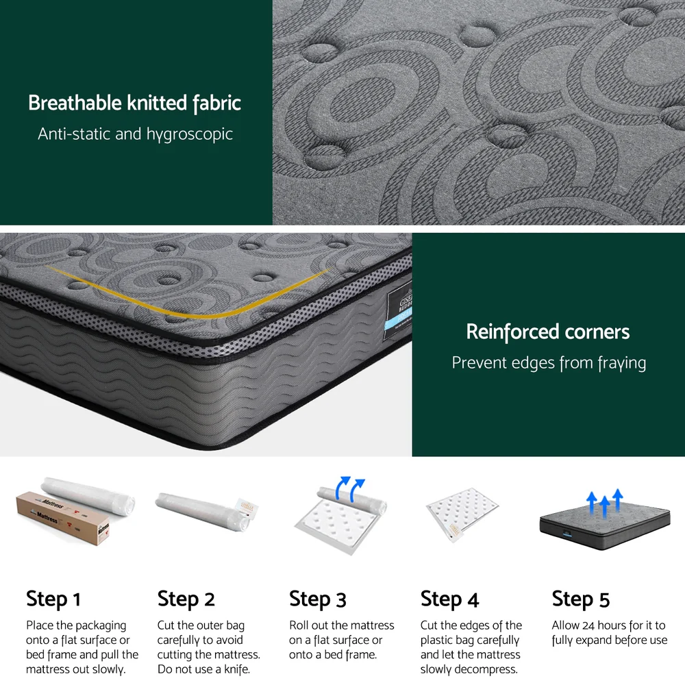 Giselle Bedding | Euro Top Pocket Spring Mattress | 26cm | King - Image 6