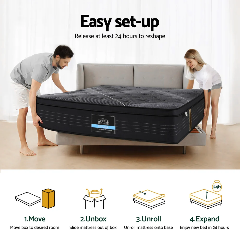 Giselle Bedding | Midnight Series Hybrid Mattress | 35cm | Queen - Image 7