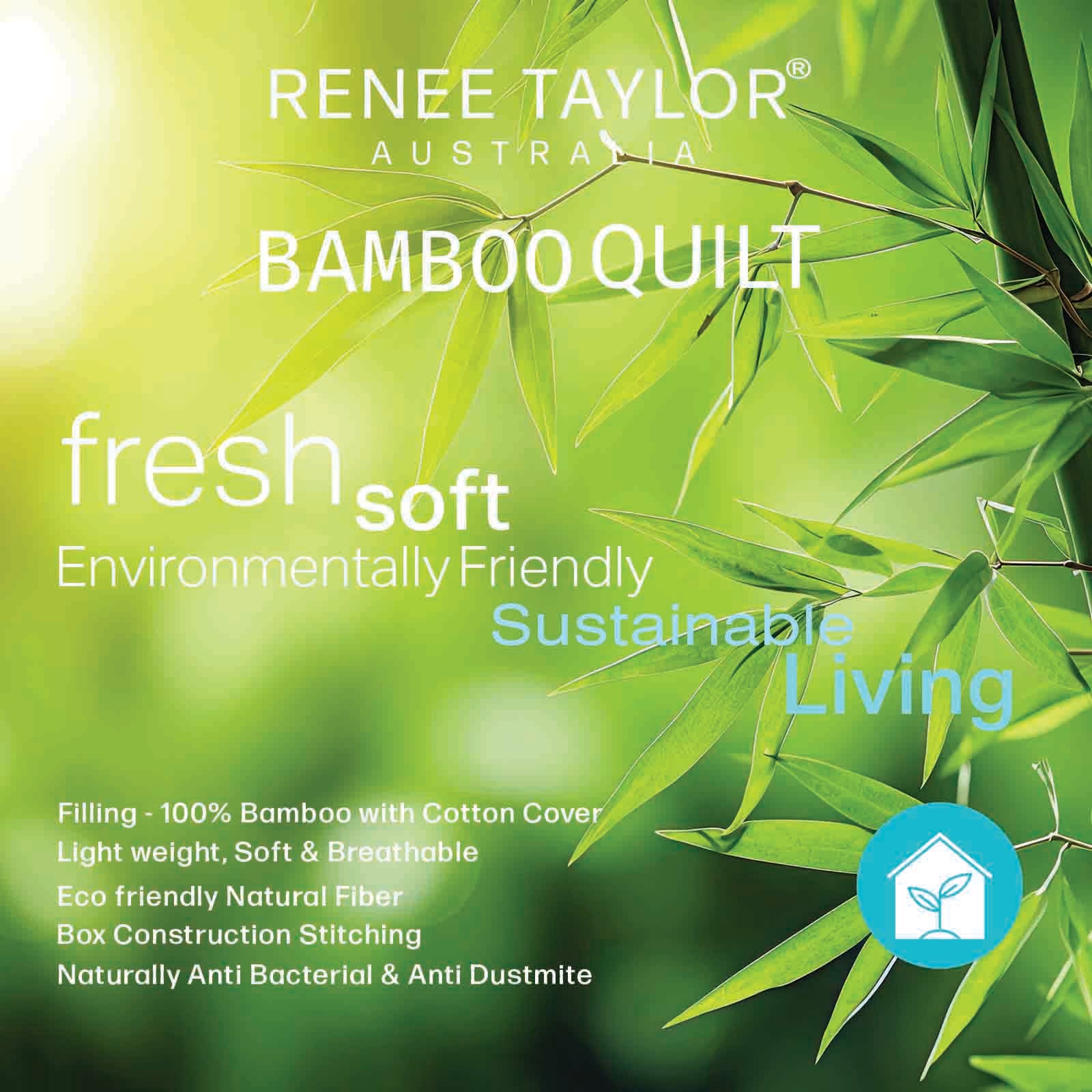 Renee Taylor | Natural Bamboo Quilt | 400GSM | All Season | Queen - Image 3