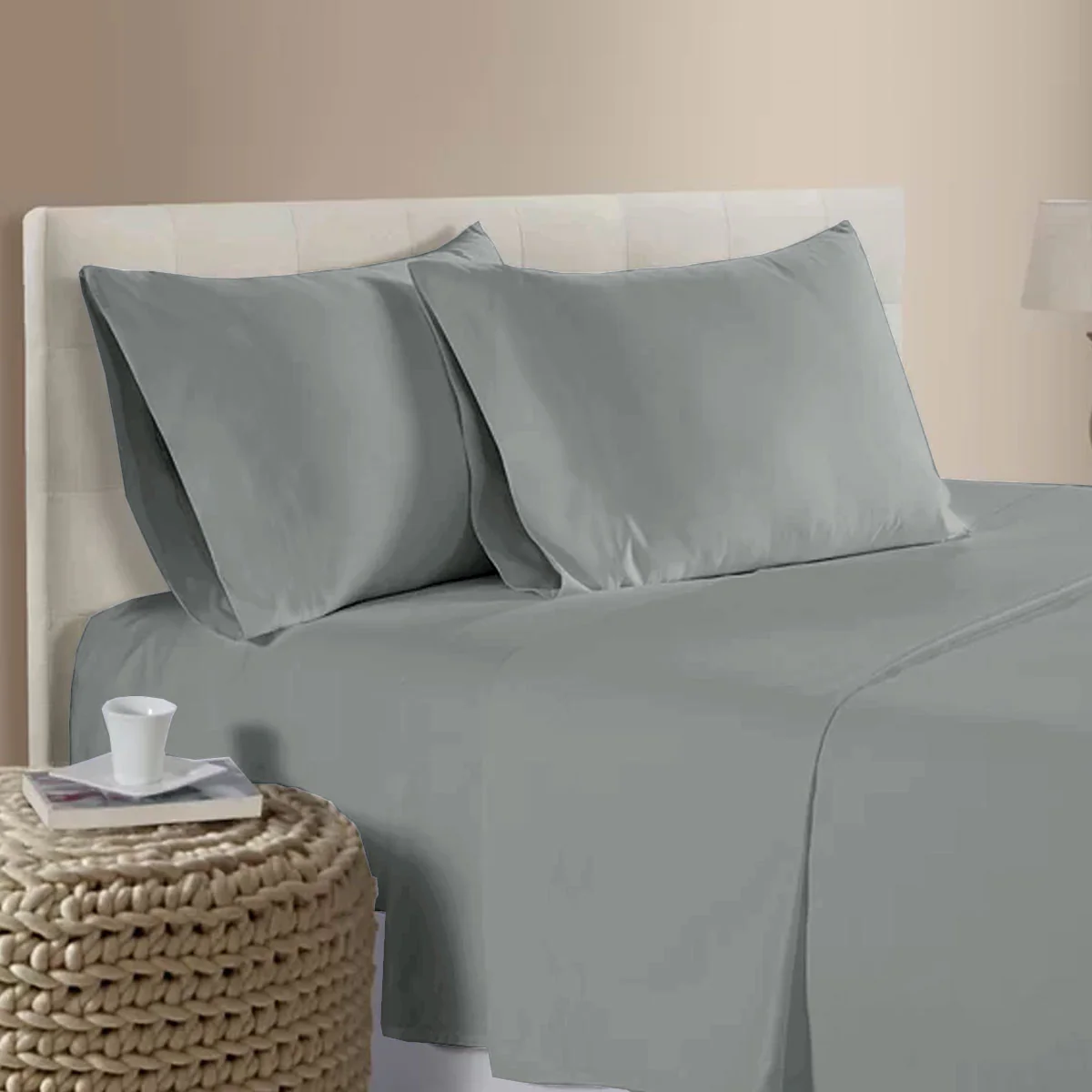 Bamboo Cotton Sheet Set | 400TC | Queen | Grey