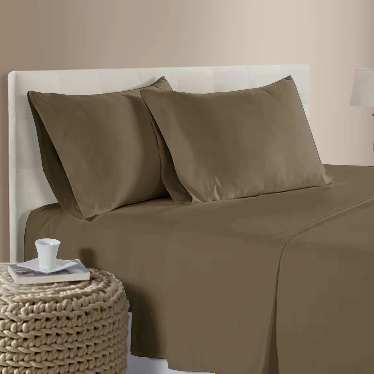 Bamboo Cotton Sheet Set | 400TC | Queen | Latte