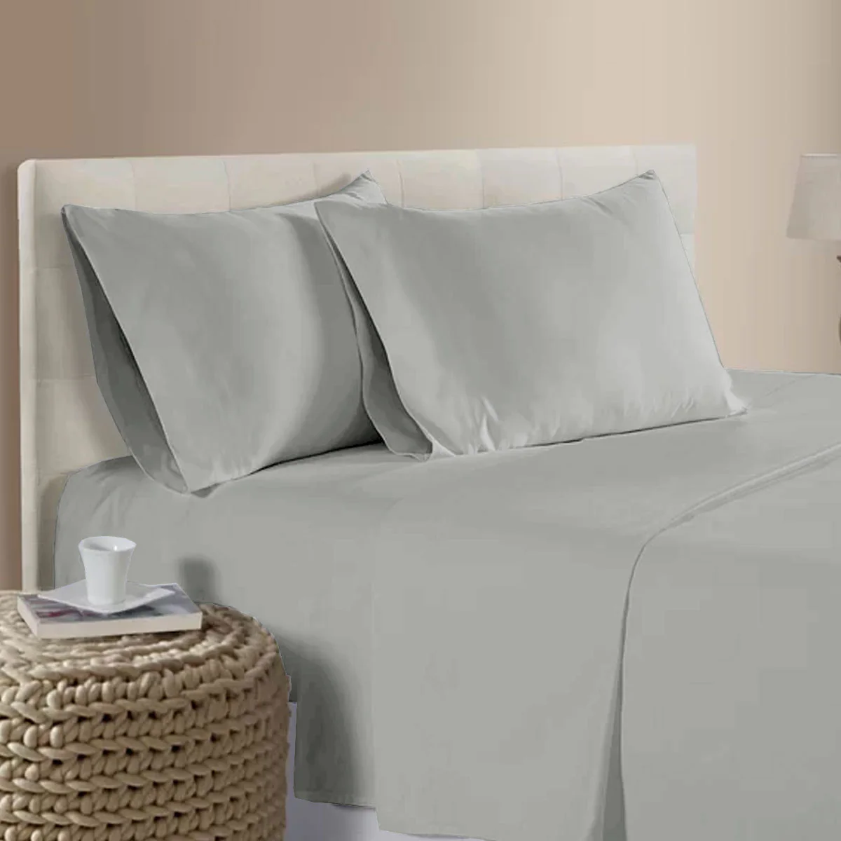 Bamboo Cotton Sheet Set | 400TC | Queen | Silver