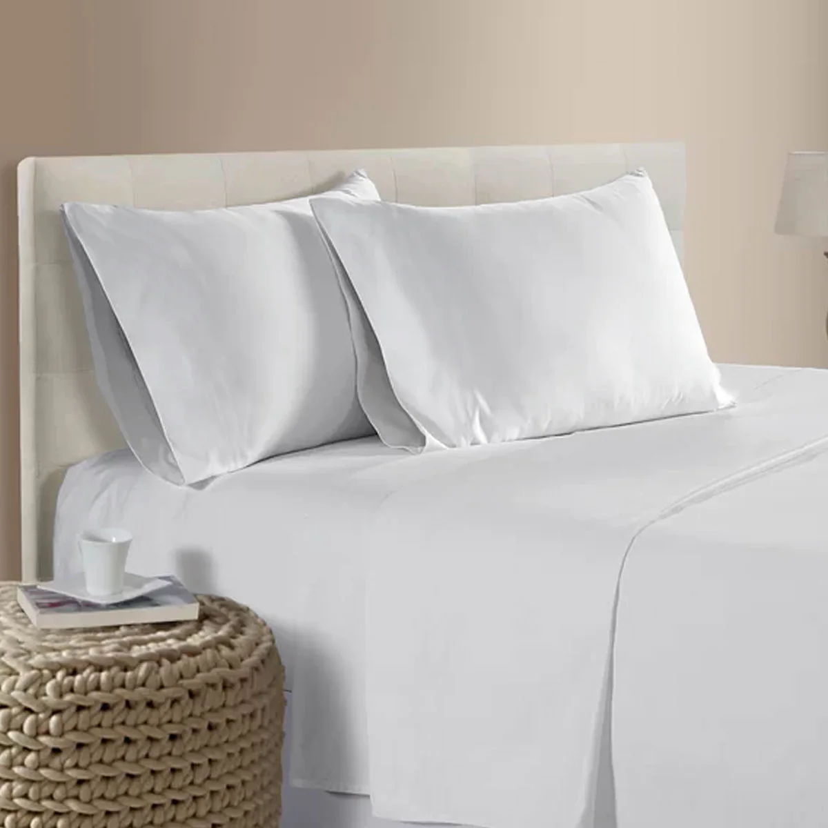 Bamboo Cotton Sheet Set | 400TC | Queen | White