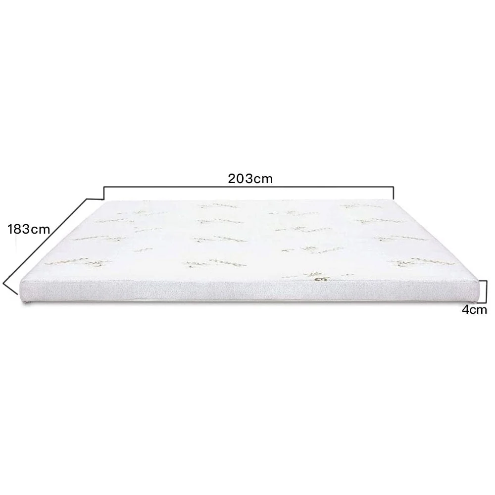 Memory Foam Mattress Topper | 4cm | Bamboo Cover | King - Image 4