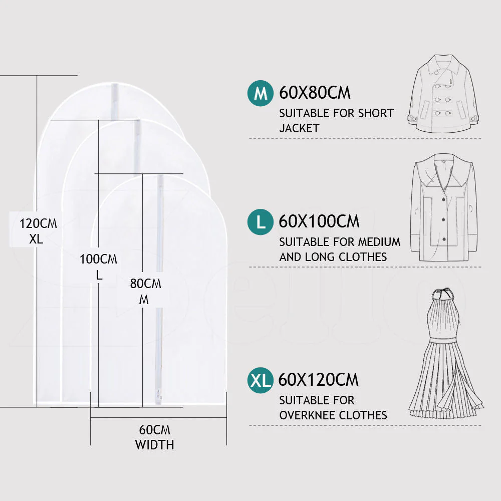 Dust Cover Bag Jacket Wardrobe Storage I 6Pcs Set - Image 7