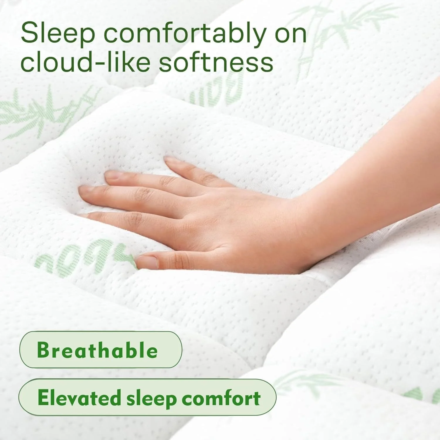 800GSM Bamboo Viscose Pillowtop Mattress Topper | King | Lavender - Image 4