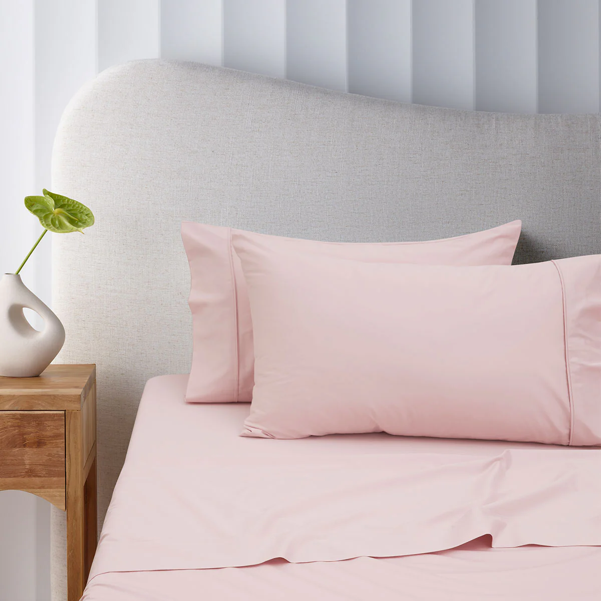 Accessorize | Bamboo Cotton Sheet Set | 400TC | Single | Blush