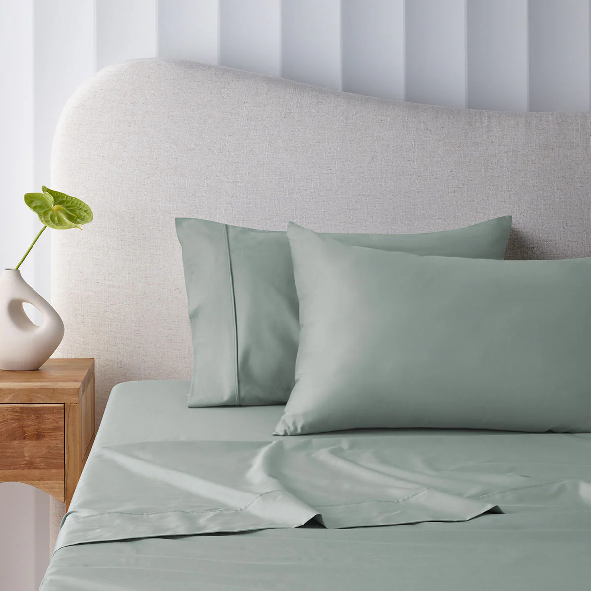 Accessorize | Bamboo Cotton Sheet Set | 400TC | Double | Sage