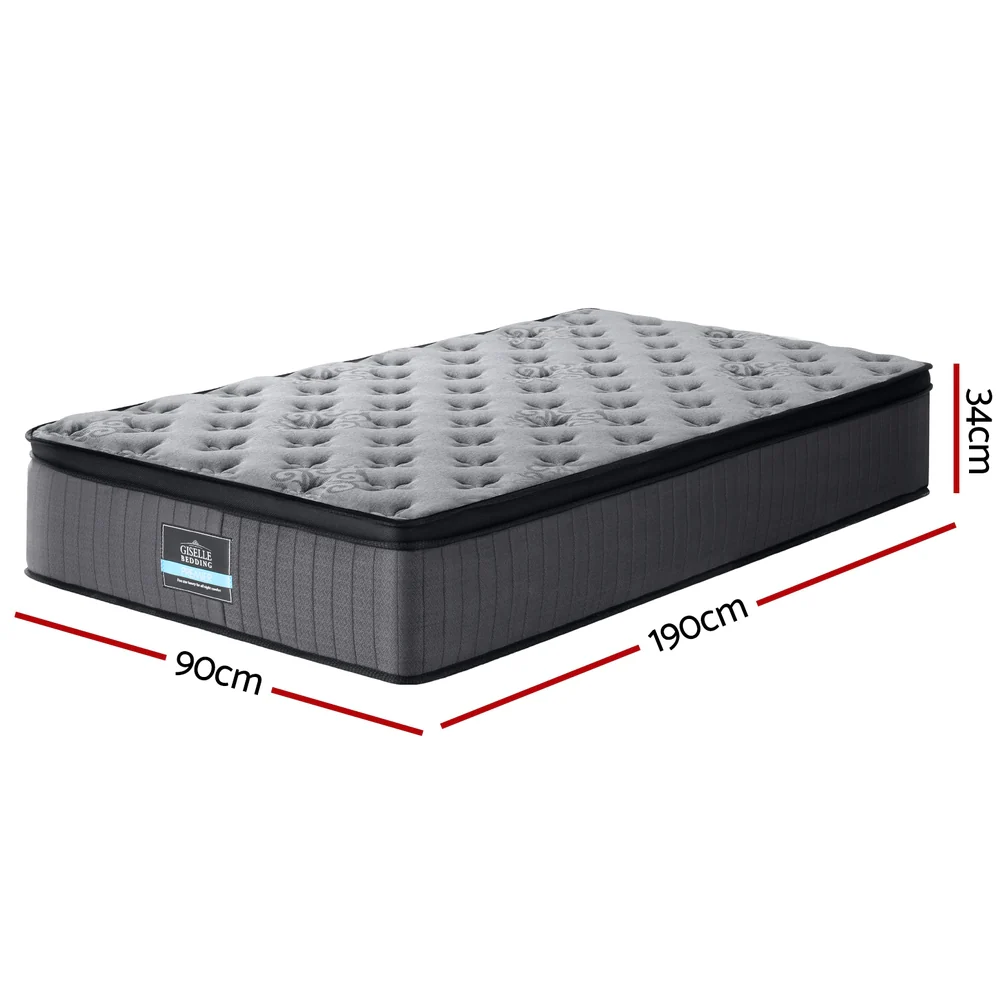 Giselle Bedding | Latex Euro Top Pocket Spring Mattress | 34cm | Single - Image 3