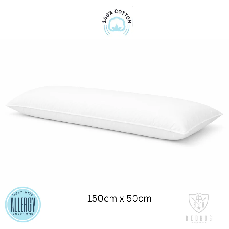 100% Cotton Dust Mite Pillow Protector & Encasement | Body Pillow | AU - Image 3