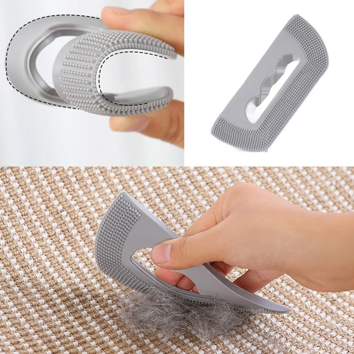 Deshedding Cat Brush Anti-Shedding Coat Care Comb | Grey - Image 3