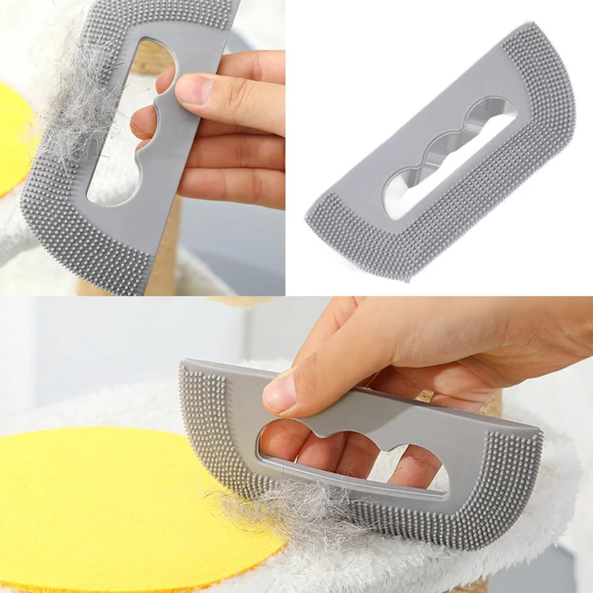 Deshedding Cat Brush Anti-Shedding Coat Care Comb | Grey - Image 4