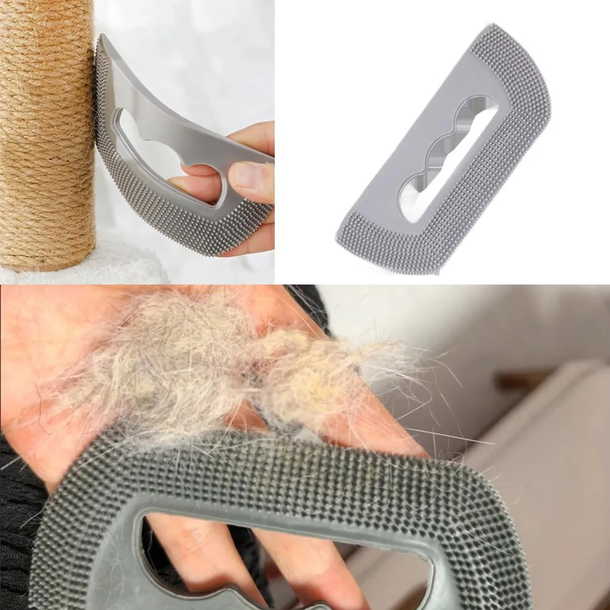 Deshedding Cat Brush Anti-Shedding Coat Care Comb | Grey - Image 6