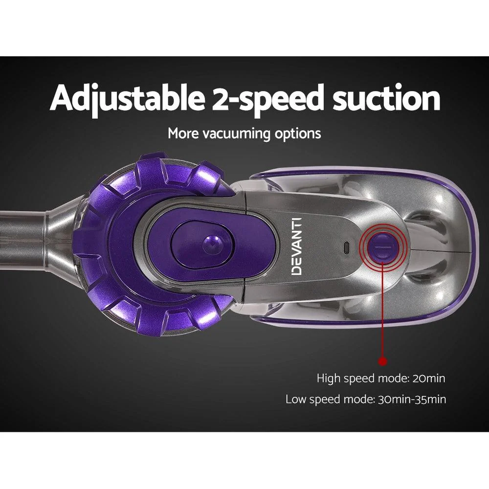 Devanti 150W Cordless Stick Vacuum — Motorised Head, HEPA Filter | AU - Image 4