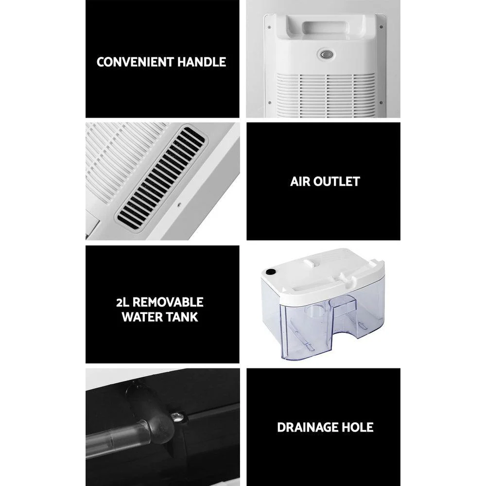 Devanti DH-002 2L Compact Dehumidifier — White | AU - Image 7