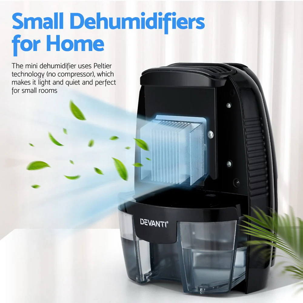 Devanti 600ml Mini Dehumidifier (Peltier) — Black | AU - Image 4