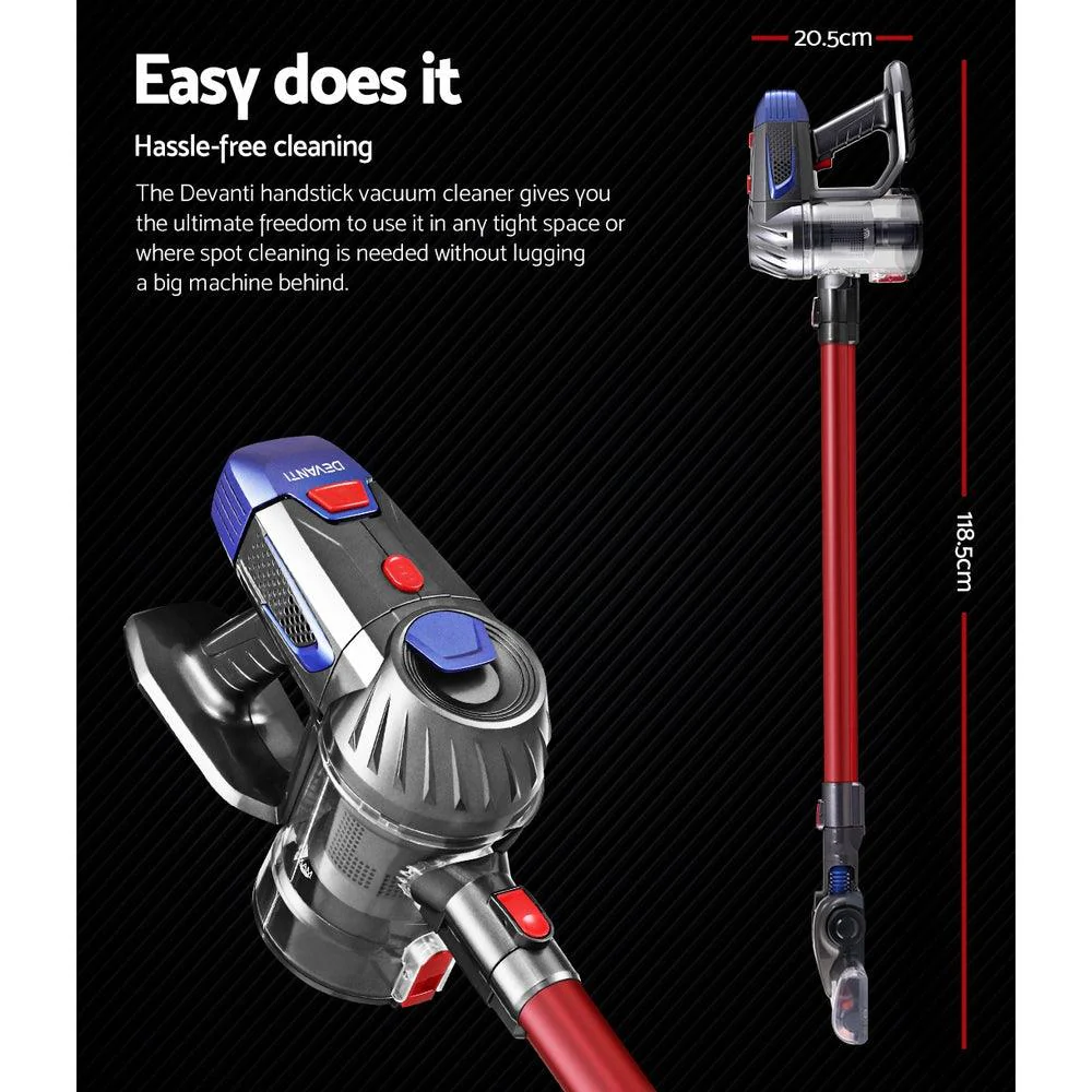 Devanti Bagless Handheld Vacuum Cleaner - Image 2