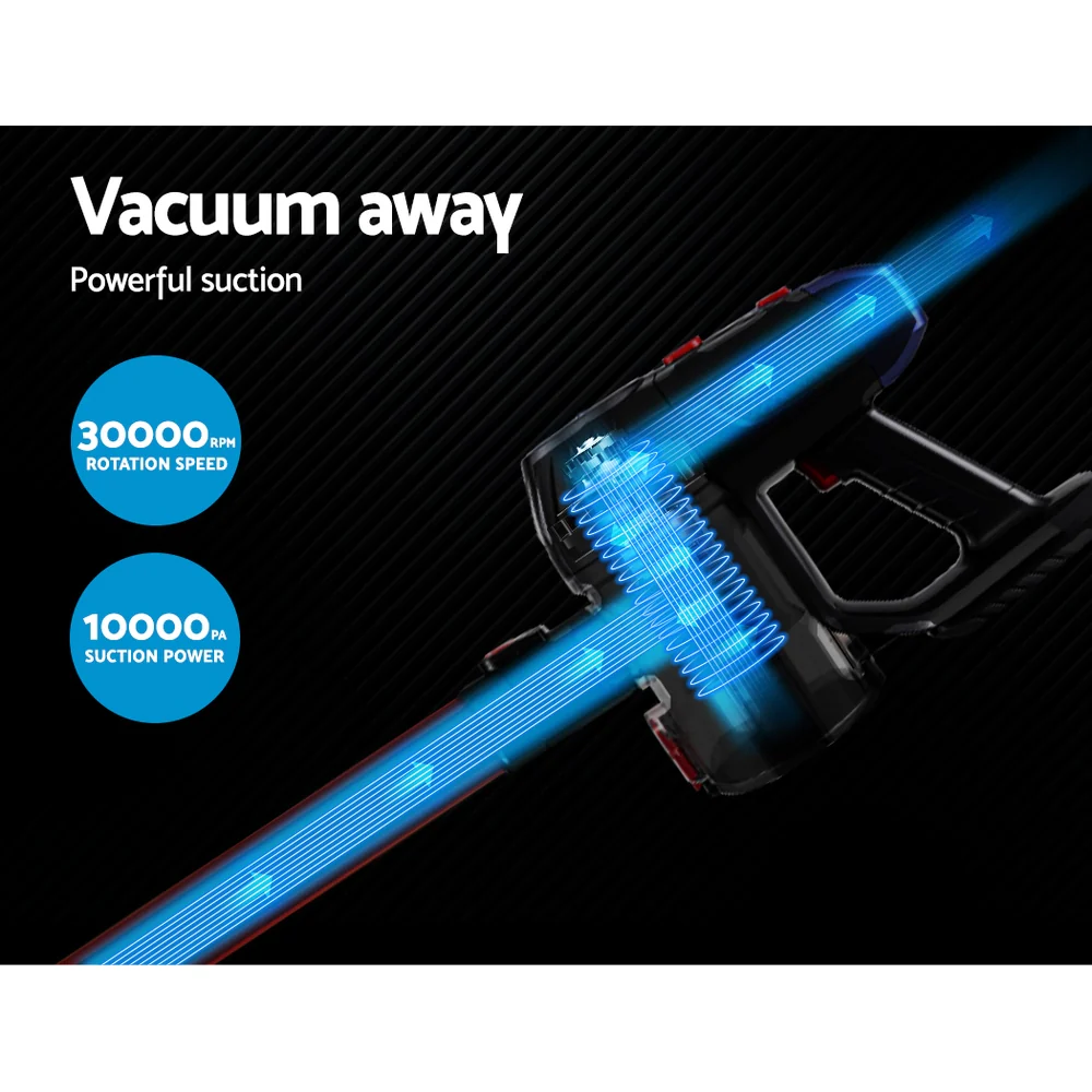 Devanti Stick Vacuum Cleaner HEPA Filter I Red I  150W - Image 5