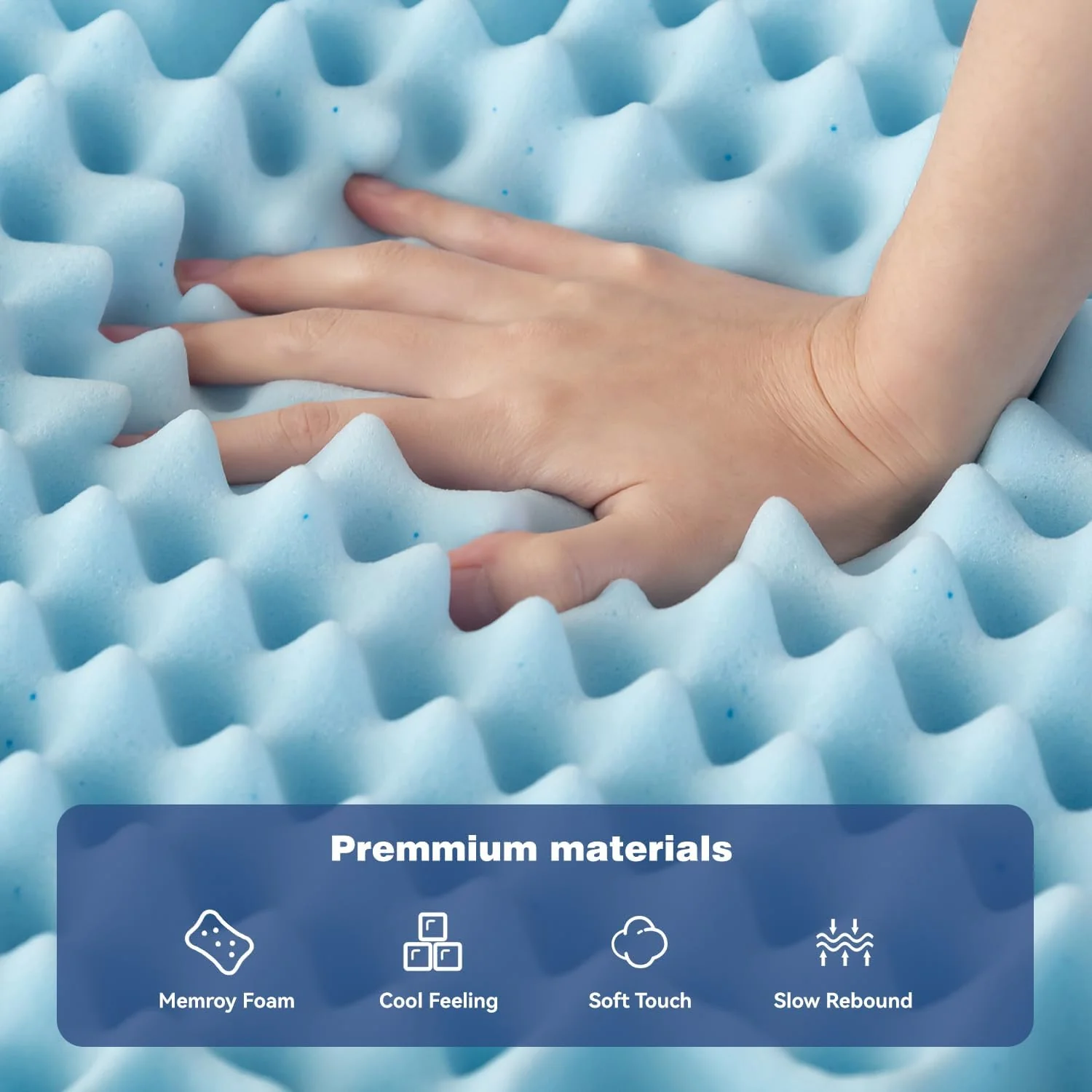 Memory Foam Mattress Topper | 7-Zone | 8cm | Double - Image 7