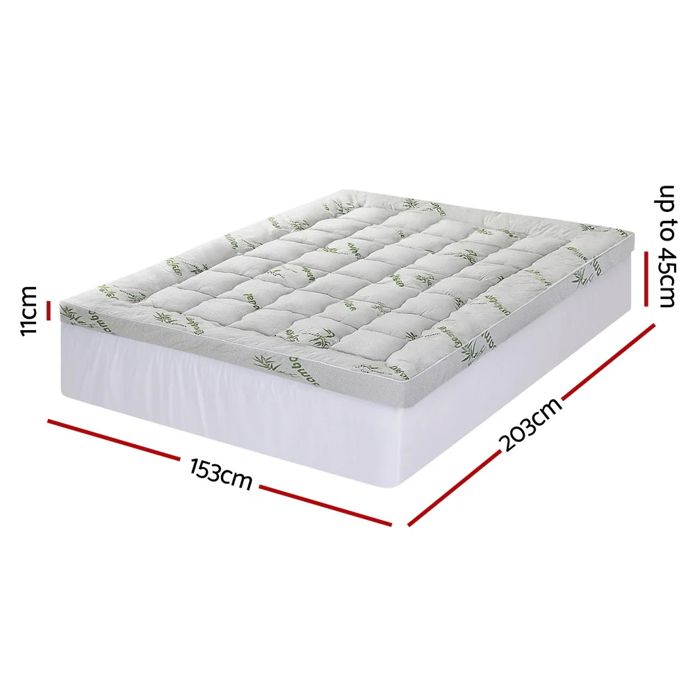 Giselle Bedding | Bamboo Cover Pillowtop Mattress Topper | 11cm | Queen - Image 3