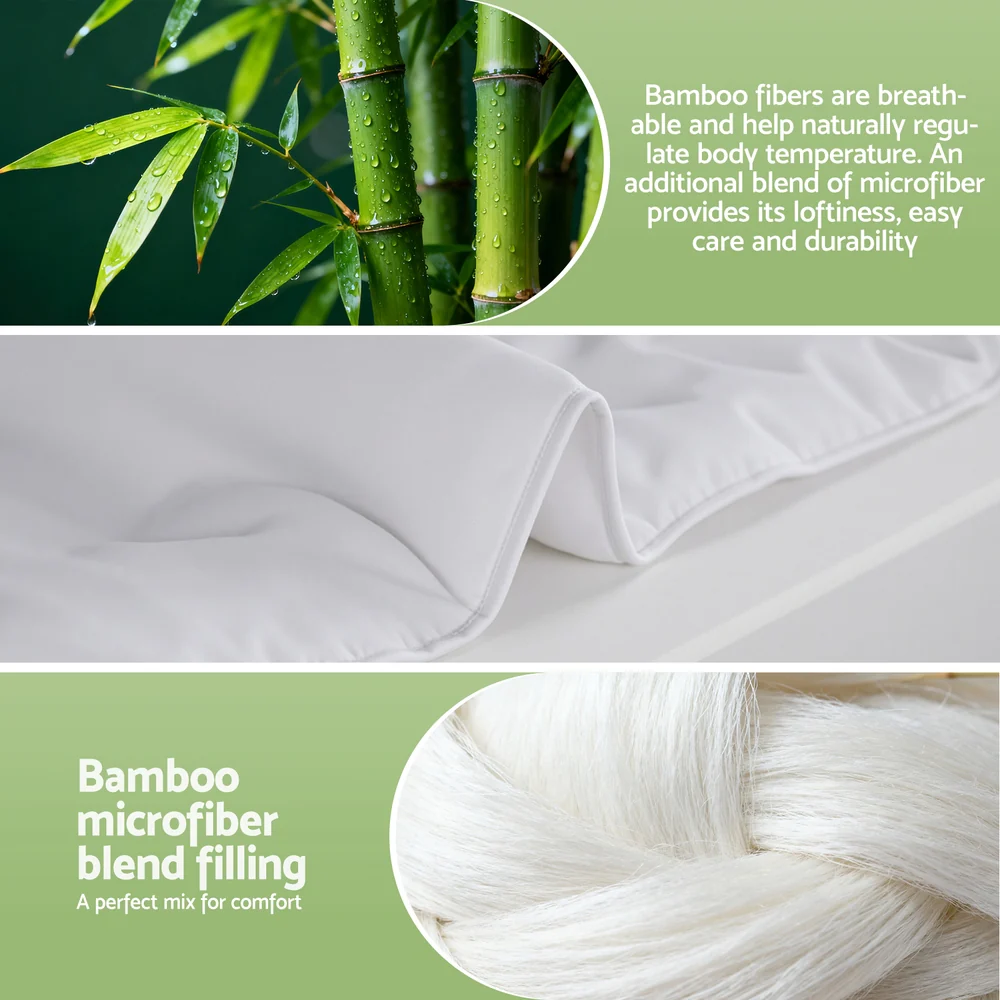 Giselle Bedding | Bamboo Blend Quilt | 200GSM | Summer | Double - Image 4