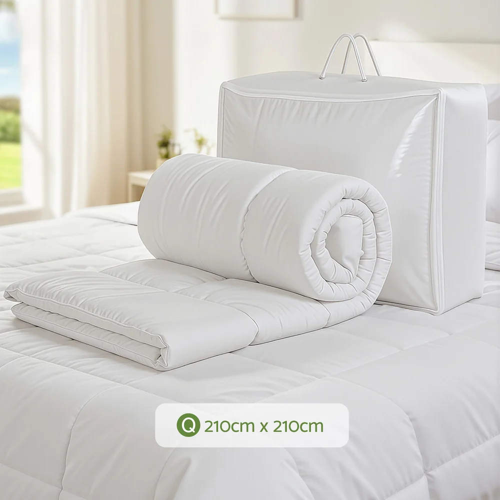 Giselle Bedding 200GSM Bamboo Blend Summer Quilt | Queen - Image 3