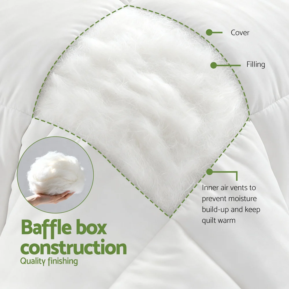 Giselle Bedding 200GSM Bamboo Blend Summer Quilt | Queen - Image 6