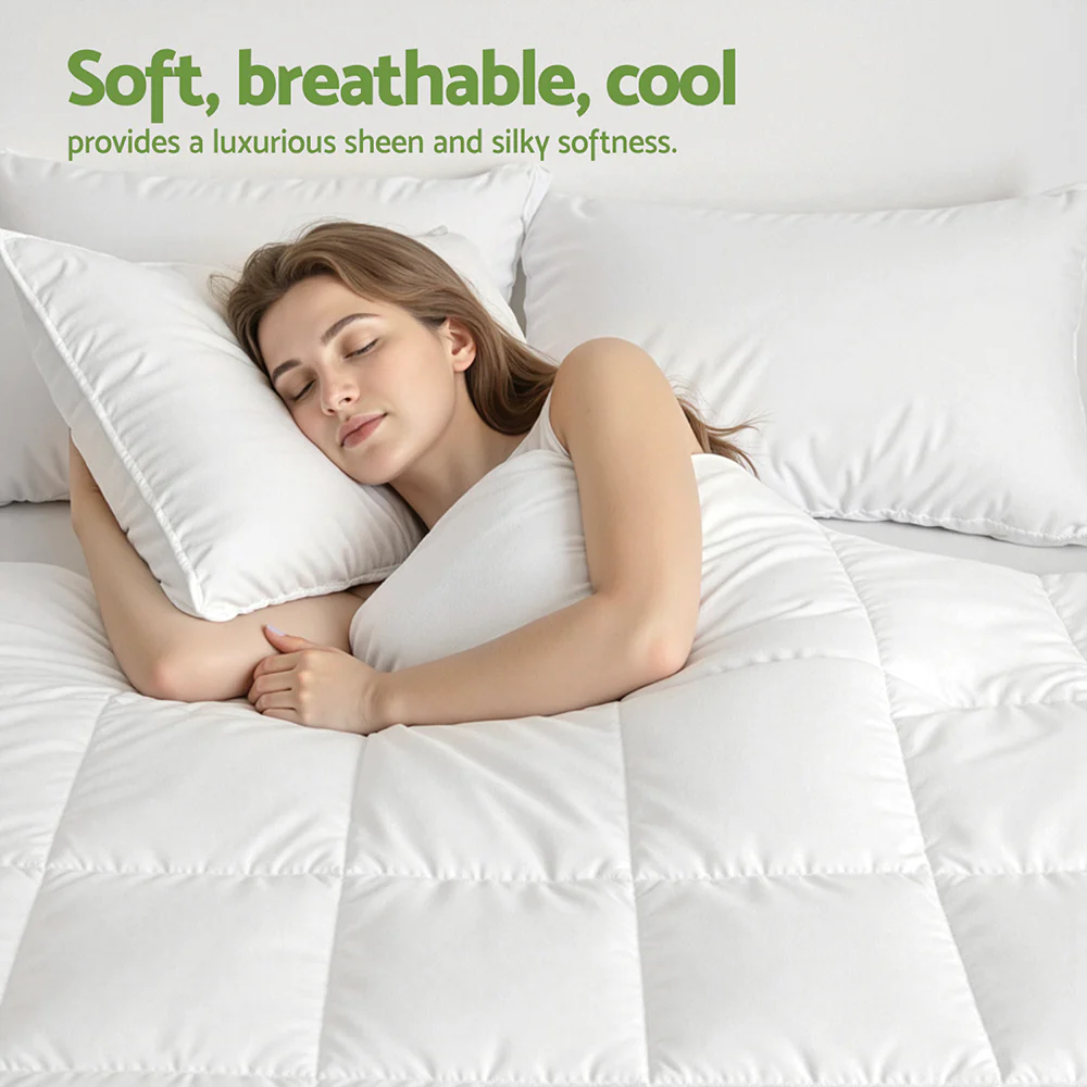 Giselle Bedding 200GSM Bamboo Blend Summer Quilt | Queen - Image 7