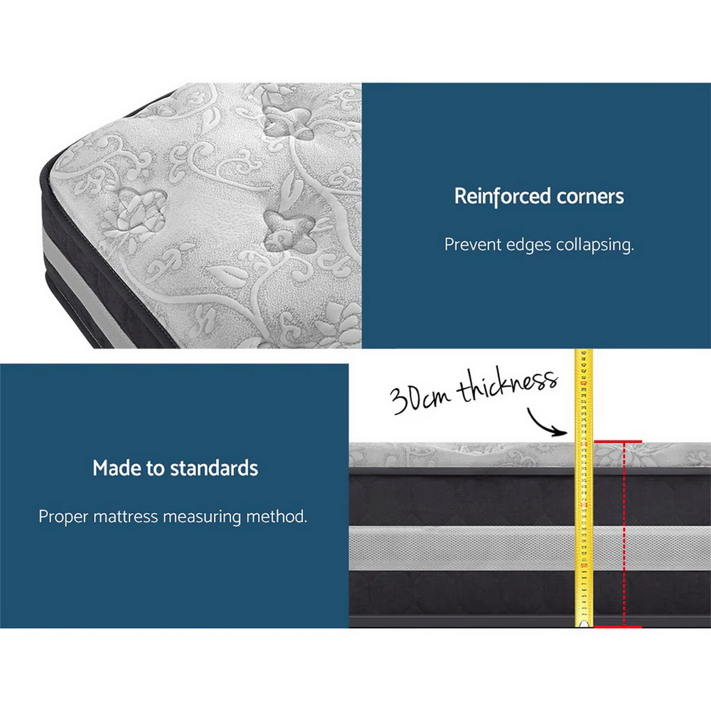 Giselle Bedding | 7-Zone Pocket Spring Mattress | 30cm | Double - Image 7
