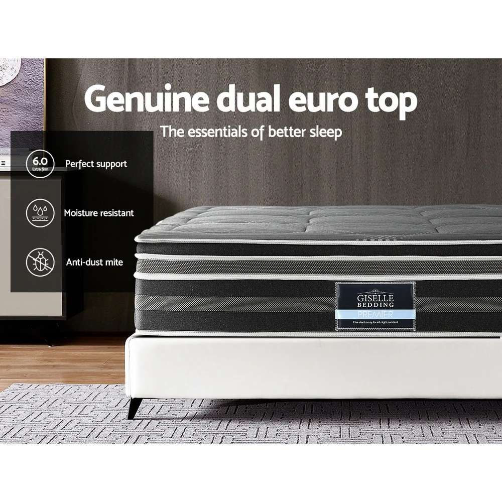 Giselle Bedding | Dual Euro Top Pocket Spring Mattress | 35cm | Queen - Image 3