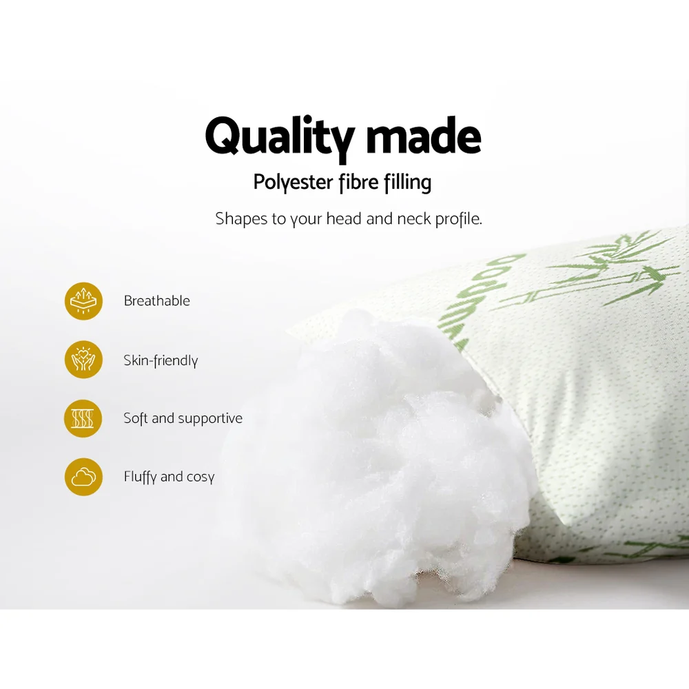 Giselle Bedding Bamboo Pillow | 4 Pack | Family Hotel Pack - Image 5