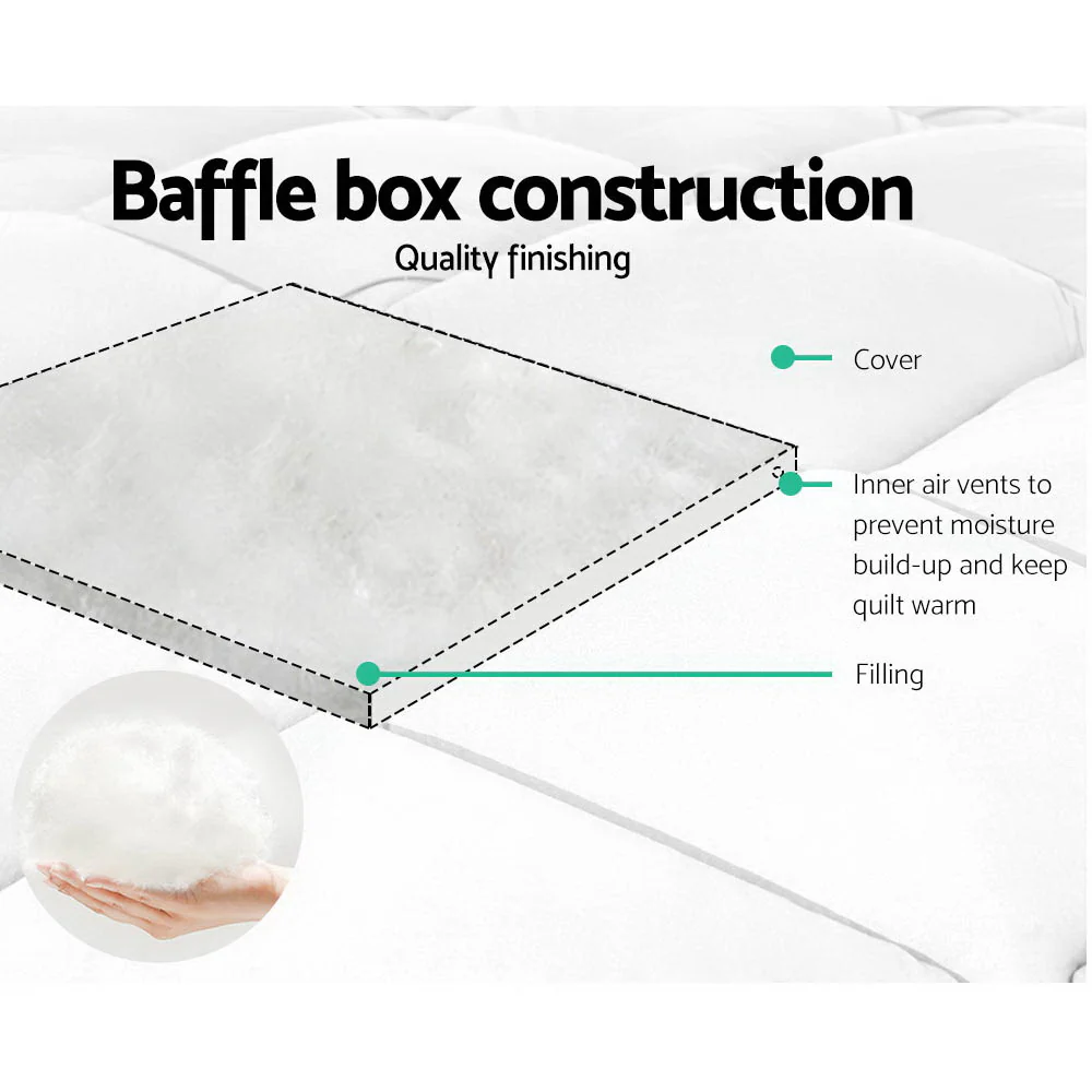 Giselle Bedding | Bamboo Microfibre Quilt | 700GSM | Winter | Queen - Image 7