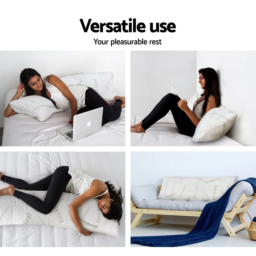 Body Pillow | Memory Foam Fill, Bamboo Cover, 120 × 36 × 24 cm - Image 5