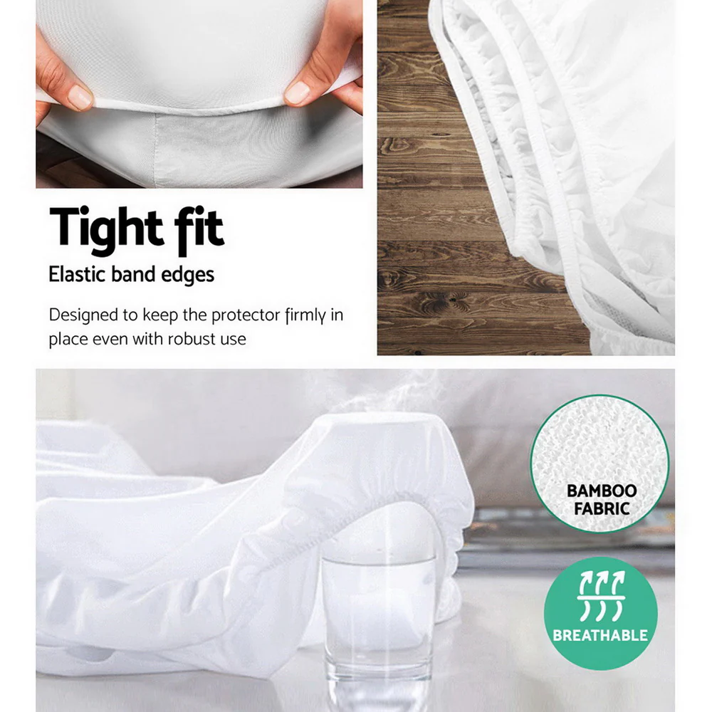 Bamboo Mattress Protector I Water resistant I King Single Size - Image 5
