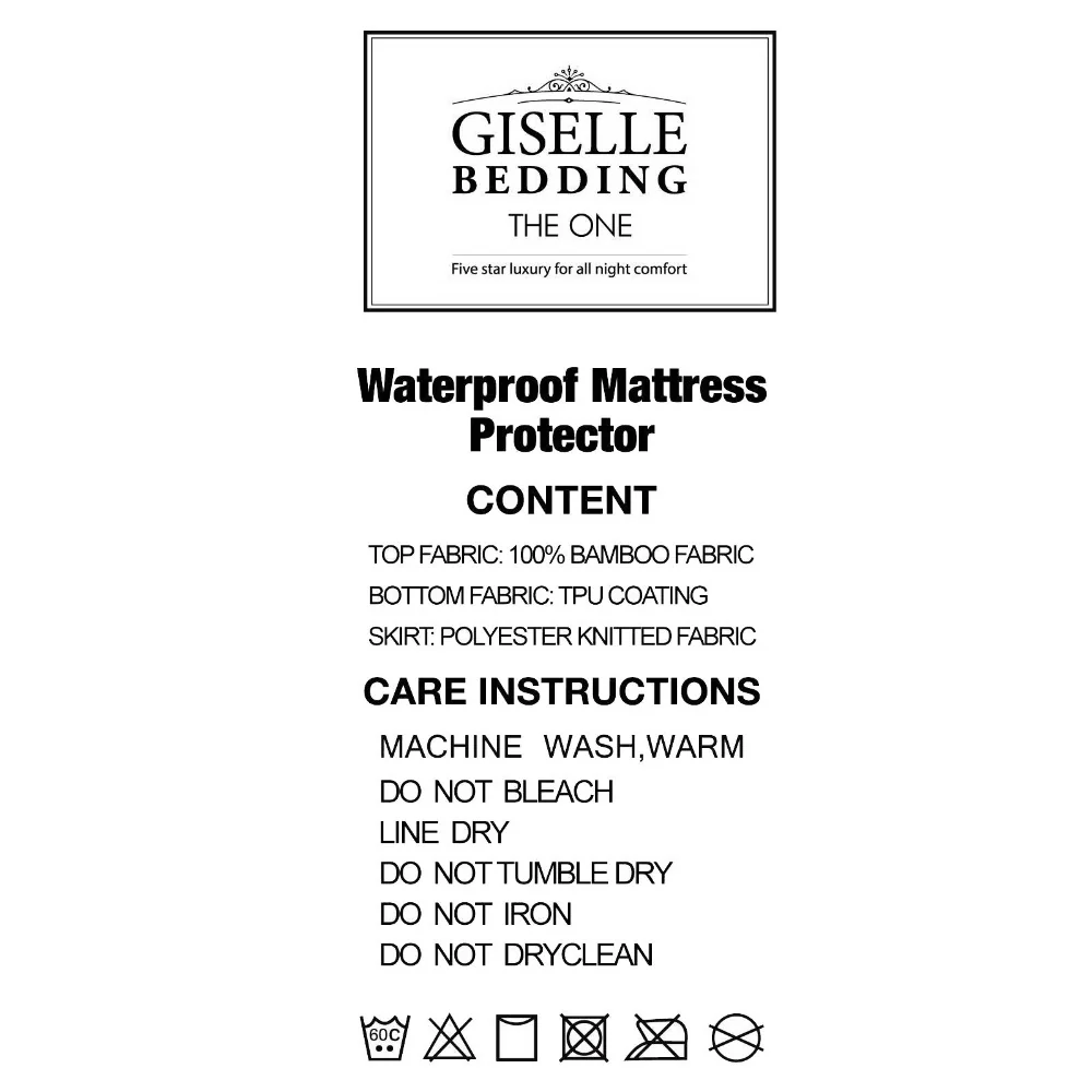 Bamboo Mattress Protector I Water resistant I King Size - Image 6