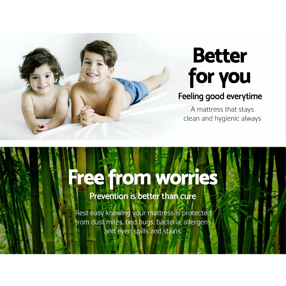 Giselle Bedding Bamboo Mattress Protector | Waterproof | Double - Image 3