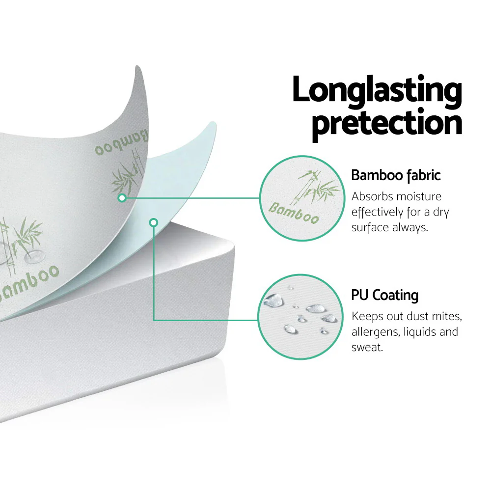 Giselle Bedding Bamboo Mattress Protector | Waterproof | Double - Image 5