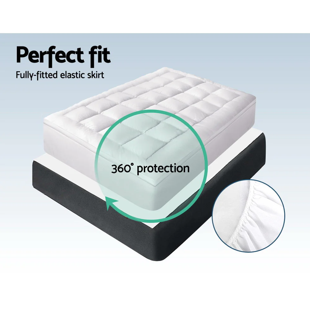1000GSM Bamboo Pillowtop Mattress Topper | 5cm | Queen | Giselle Bedding - Image 6
