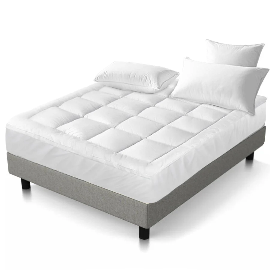 1000GSM Bamboo Pillowtop Mattress Topper | 5cm | Queen | Giselle Bedding - Image 8