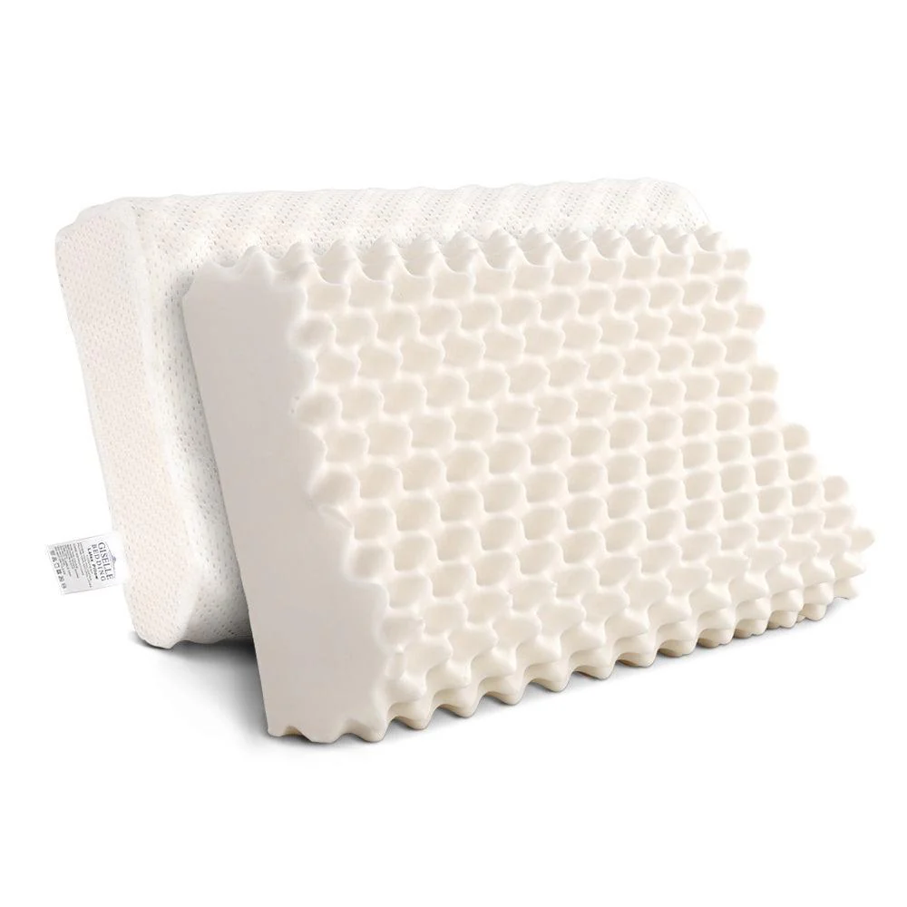 Giselle Contour Latex Pillow | Needle-Hole Ventilation | Set of 2 | 60 × 36cm - Image 2