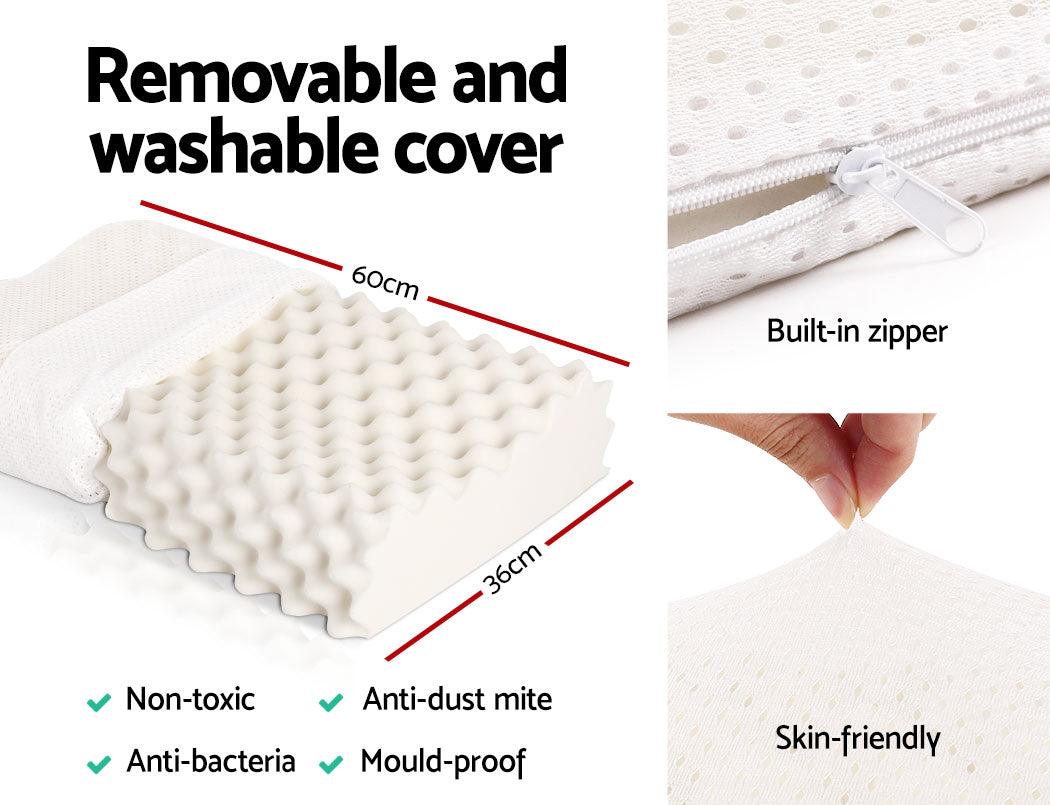 Giselle Contour Latex Pillow | Needle-Hole Ventilation | Set of 2 | 60 × 36cm - Image 3